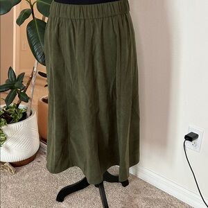 Denim&Co Forest Green Midi Skirt
